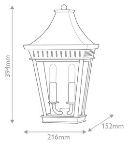 Hinkley HK-CHAPEL-HILL7-MB - Екстериорна лампа CHAPEL HILL 2xE14/40W/230V IP44