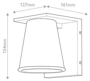 Hinkley HK-HANS-S-BLK -LED Екстериорен аплик HANS 1xGU10/8W/230V IP44
