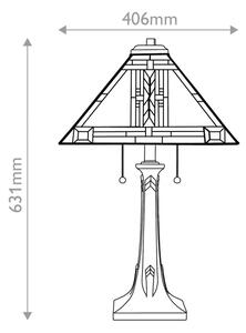 Quoizel QZ-NAVAJO-TL-VB - Настолна лампа Tiffany NAVAJO 2xE27/60W/230V
