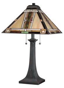 Quoizel QZ-NAVAJO-TL-VB - Настолна лампа Tiffany NAVAJO 2xE27/60W/230V