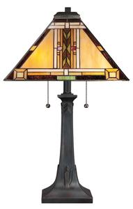 Quoizel QZ-NAVAJO-TL-VB - Настолна лампа Tiffany NAVAJO 2xE27/60W/230V