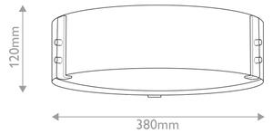 Hinkley HK-SAWYER-F-M-SQ - Плафон SAWYER 3xE14/40W/230V Ø 38cm кафяв