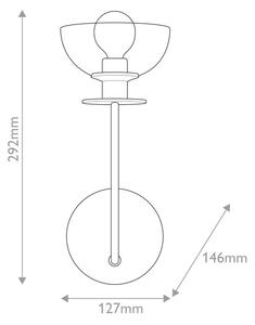 Alora Mood ALM-SYLVIA-1WB-BG-CL - Настенна лампа SYLVIA 1xE14/40W/230V златна