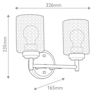 Kichler KL-WINSLOW-2W-NBR - Аплик WINSLOW 2xE27/60W/230V месинг