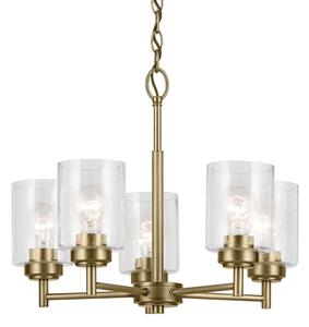 Kichler KL-WINSLOW5-NBR - Пендел WINSLOW 5xE27/60W/230V месинг