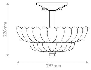 Quoizel QZ-WHITECAP-SF-S - Плафон WHITECAP 3xE14/40W/230V Ø 29,7 cm