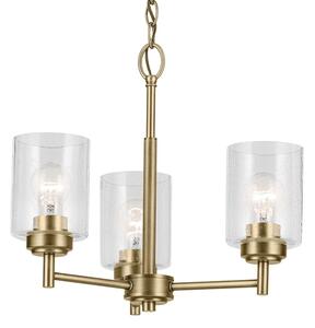 Kichler KL-WINSLOW3-NBR - Пендел WINSLOW 3xE27/60W/230V месинг