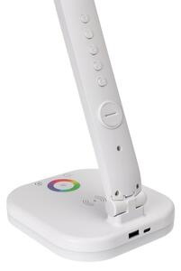 LED RGBW Димируема лампа с безжично зареждане и дисплей USB порт 6W/5V 3000-6500K бял