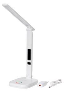 LED RGBW Димируема лампа с безжично зареждане и дисплей USB порт 6W/5V 3000-6500K бял