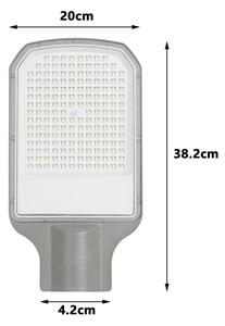 Brilagi - LED външна улична лампа URBANLIGHT LED/100W/230V, сива, IP65