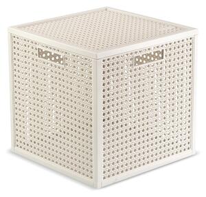 Кремава кутия за съхранение с капак от рециклирана пластмаса 28x28x28 cm Kaya Cube – Curver