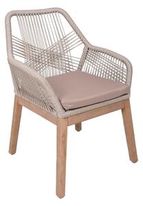 Бежов градински стол от масивно дърво Pomona – Garden Pleasure