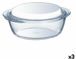 Касерола с Капак Pyrex Essentials Прозрачен 3,2 L (3 броя)