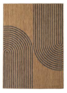 Черен/кафяв килим за открито и закрито 140x200 cm Mira 1453 – Ayyildiz Carpets