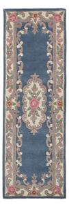 Син вълнен килим , 67 x 210 cm Aubusson - Flair Rugs