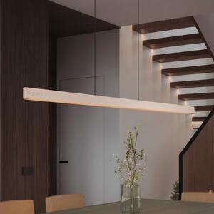 Trio Lighting LED висяща лампа Donegal, бежова, дължина 150 cm, CCT, Затъмняване, Бежов, Дневна/трапезария, Метал, Модерен