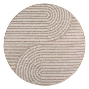 Бежов кръгъл килим за открито и закрито ø 80 cm Desert 1301 – Ayyildiz Carpets