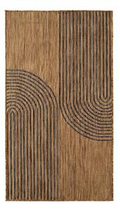 Черен/кафяв килим за открито и закрито 80x150 cm Mira 1453 – Ayyildiz Carpets