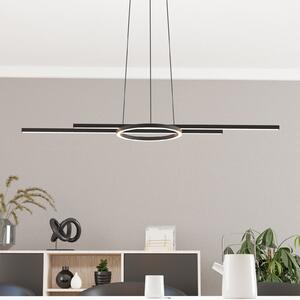 EGLO LED висящо осветление Zillerio-Z черно ZigBee CCT dim, Затъмняване, Черен, Дневна/трапезария, Метал, Модерен