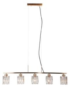 ITALUX PND-40814-5-HBR - Полилей с кабелно окачване SIMONA 5xE14/40W/230V златист