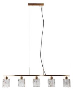 ITALUX PND-40814-5-HBR - Полилей с кабелно окачване SIMONA 5xE14/40W/230V златист