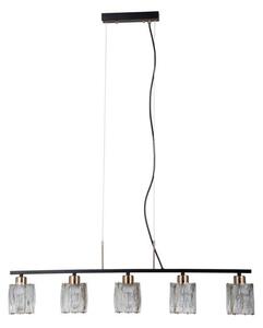 ITALUX PND-40814-5-BK-HBR - Полилей на кабел SIMONA 5xE14/40W/230V черен/златен