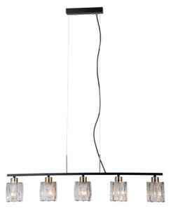 ITALUX PND-40814-5-BK-HBR - Полилей на кабел SIMONA 5xE14/40W/230V черен/златен