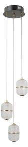 ITALUX PND-34375-3-BK - LED полилей на кабел ALANI 3xLED/5W/230V 3000K черно/златисто