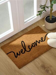 Sinsay - Постелка с надпис Welcome - бежово