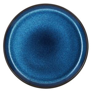 Черна/синя десертна глинена чиния ø 21 cm Gastro Dark Blue/Black – Bitz
