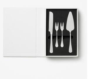 Бели/сребристи десертни вилици в комплект от неръждаема стомана The Essentials Cake Tools – Printworks