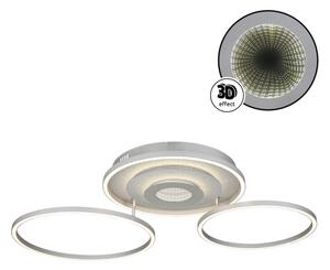 Globo 67824-40 - димируемо LED таванно осветително тяло MILES, 40W/230V, 57x99,2 см, сребристо + дистанционно управление