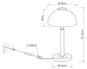 Globo 21953N - LED сензорна димируема настолна лампа ULDIN LED/7W/230V 3000K матов хром