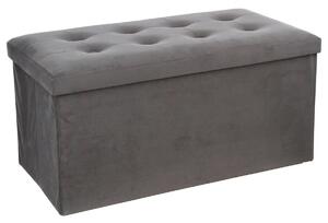 Пейка със съхранение табуретка atmosphera Lysandre, 76х38х38 cm, Сгъваема - Сив