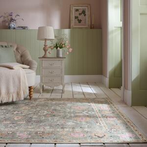 Килим пътека, Una Floral Washable Flair Rugs, зелен, 115x170 см