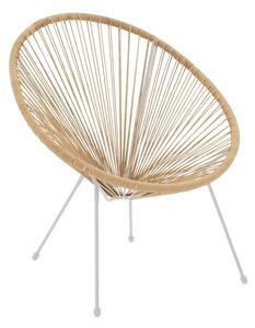 Градински стол тип мида, Acapulco, натурален, 68.5x74.5x84 см