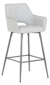 БАР СТОЛ TELFORD 2 СИЛИКОНОВА КОЖА - СИВ 67