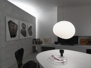Foscarini Висяща лампа Gregg Medium, бяла, височина 26 см, Затъмняване, Бял, Дневна/трапезария, Стъкло