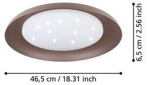 Eglo 99704 - LED таванно осветително тяло PENJAMO LED/17,1W/230V кафяво