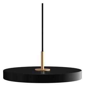Черно LED затъмняващо се висящо осветително тяло с метален абажур ø 31 cm Asteria Plus Mini – UMAGE