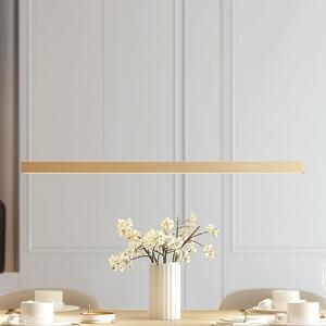 Lucande Smart LED висящо осветление Mylosh, злато, CCT, Tuya, Затъмняване, Злато / месинг, Дневна/трапезария, Алуминий, Модерен