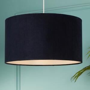 Searchlight Висяща лампа Mersana, Ø 50 cm, тъмно синьо, кадифе, E27, Затъмняване, Син, Дневна/трапезария, Плат / текстил, Скандинавски