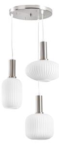 ONLI - Полилей на кабел DOROTY 3xE27/15W/230V бял/лъскав хром