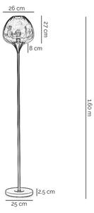ONLI - Подова лампа ELIDE 1xE27/15W/230V черна/медна
