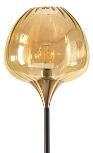 ONLI - Подова лампа ELIDE 1xE27/15W/230V черна/медна