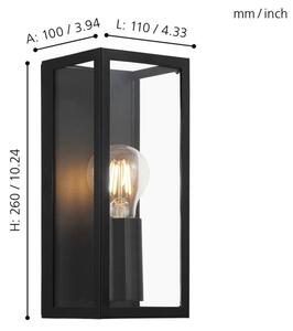 Eglo 99123 - Стенна лампа за баня AMEZOLA 1xE27/60W/230V