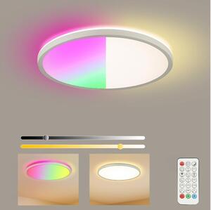 Brilagi - LED RGB димируемо осветително тяло ултра тънко LED/18W/230V Ø 30 см бяло + дистанционно управление