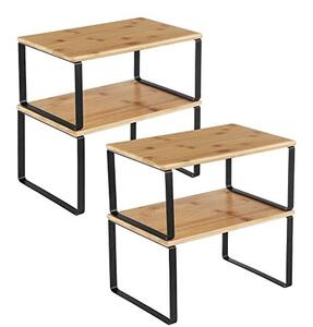 Комплект 4 кухненски рафта, Songmics, Антично черно, 30x20x15 см