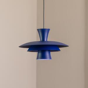 Luminex Висяща лампа Plato, тъмно синьо, метал, Ø 38 cm, E27, Затъмняване, Син, Дневна/трапезария, Метал, Модерен