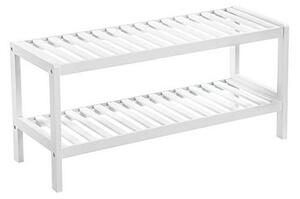 Поставка за обувки, Songmics, Бял, LBS02WT, 70 x 26 x 33 см